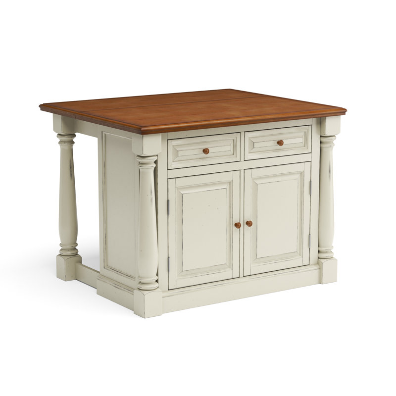 August Grove® Larchwood Wood Kitchen Island & Reviews Wayfair